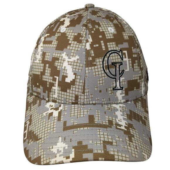 CI Football Fitted Baseball Hat Multicolor Large Camo Under Armour - Picture 1 of 9